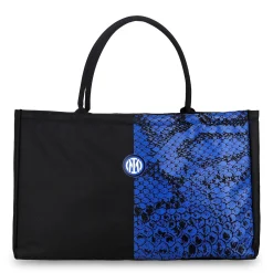 Inter Borse E Zaini^IM BORSA MARE PATTERN BISCIONE NERO