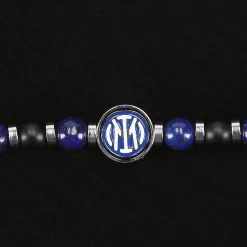 Inter Gioielli^IM BRACCIALETTO NERAZZURRO SILVER