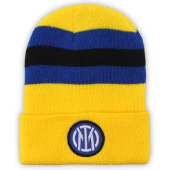 Inter Berretti E Guanti^IM CAPPELLO A RIGHE CON RIBALTA GIALLO