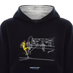 Inter Felpe E Giacche^IM FELPA CAPPUCCIO DZEKO VS BOLOGNA BAMBINO BLU NAVY