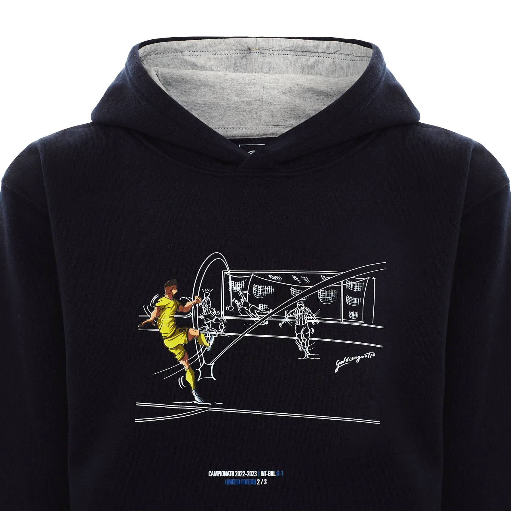 Inter Felpe E Giacche^IM FELPA CAPPUCCIO DZEKO VS BOLOGNA BAMBINO BLU NAVY