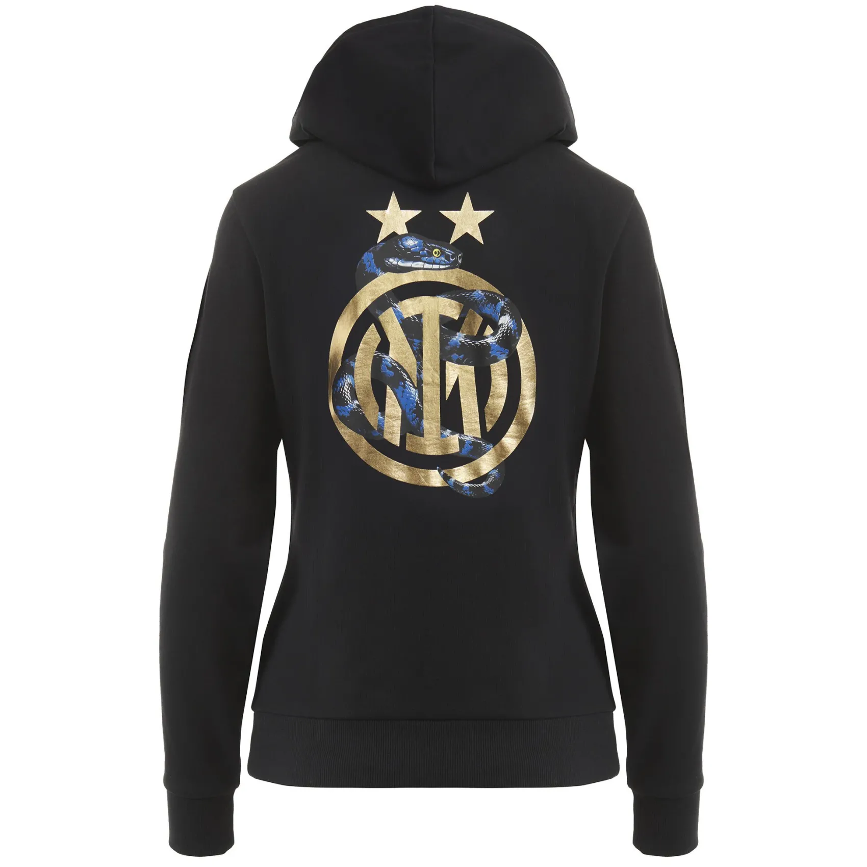 Inter Felpe E Giacche^IM FELPA CON CAPPUCCIO BACK TO STADIUM 22:43 DONNA NERO