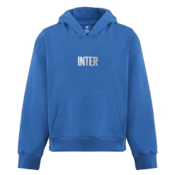 Inter Felpe E Giacche^IM FELPA CON CAPPUCCIO BACK TO STADIUM 22:43 BAMBINO BLU ROYAL