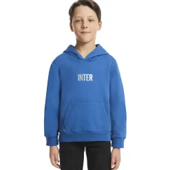 Inter Felpe E Giacche^IM FELPA CON CAPPUCCIO BACK TO STADIUM 22:43 BAMBINO BLU ROYAL