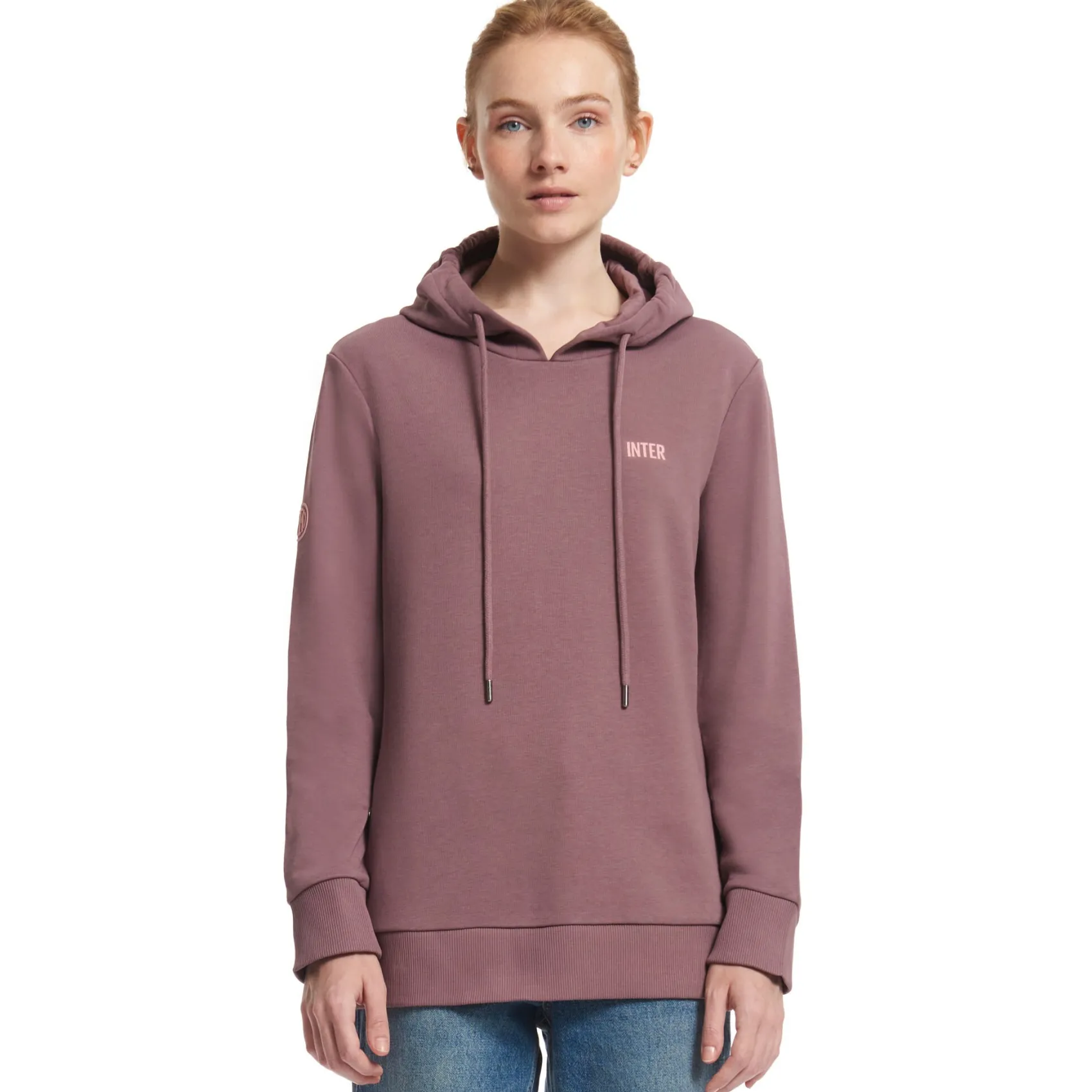 Inter Felpe E Giacche^IM FELPA CON CAPPUCCIO EVERYDAY DONNA BURGUNDY