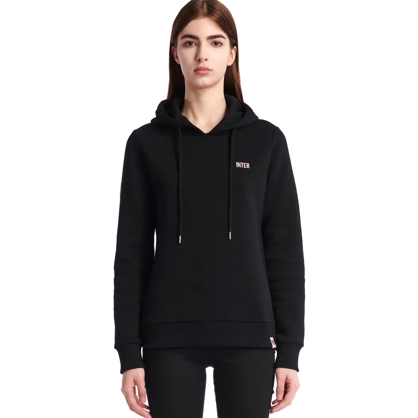 Inter Felpe E Giacche^IM FELPA CON CAPPUCCIO EVERYDAY DONNA NERO
