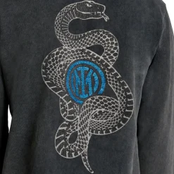 Inter Felpe E Giacche^IM FELPA CON CAPPUCCIO SNAKE CLUB BAMBINO GRIGIO SCURO