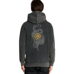 Inter Felpe E Giacche^IM FELPA CON CAPPUCCIO SNAKE CLUB GRIGIO SCURO