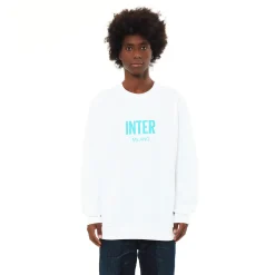 Inter Felpe E Giacche^IM FELPA GIROCOLLO 3D CREST BIANCO