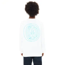 Inter Felpe E Giacche^IM FELPA GIROCOLLO 3D CREST BIANCO