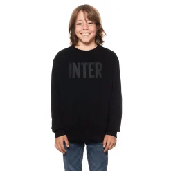 Inter Felpe E Giacche^IM FELPA GIROCOLLO RUBBER LOGO BAMBINO NERO