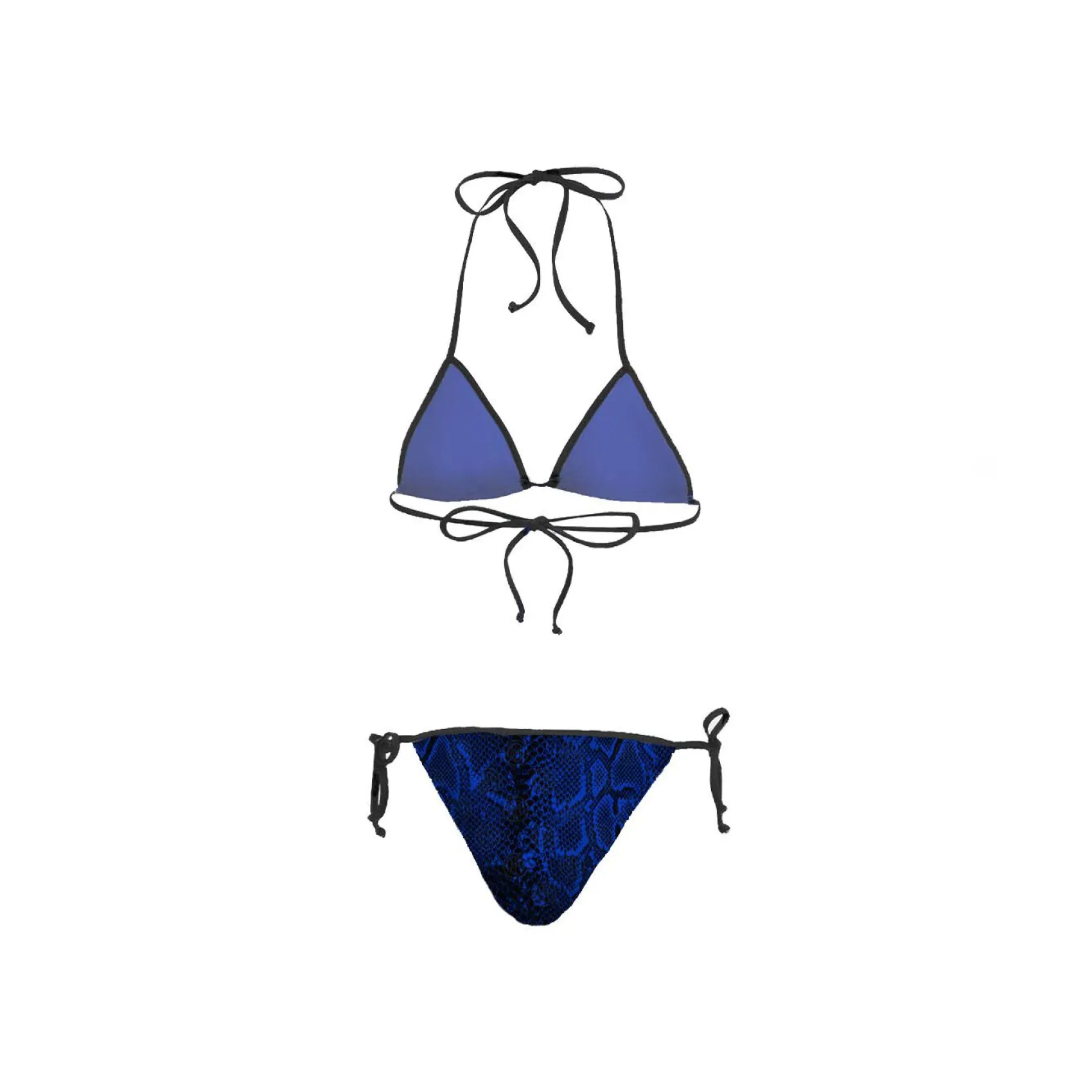 Inter Costumi^IM X MC2 SAINT BARTH BIKINI PATTERN BISCIONE DONNA BLU