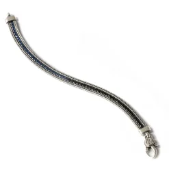 Inter Gioielli^IM X NOVE25 BRACCIALE IN ARGENTO CON BRILLANTI NERAZZURRI SILVER