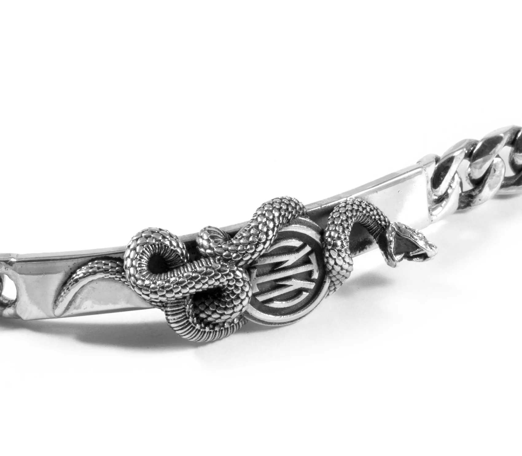 Inter Gioielli^IM NOVE25 BRACCIALE GRUMETTA BISCIONE SILVER