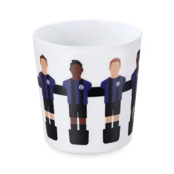 Inter Accessori^IM SET BICCHIERE E POSATE CALCIO BALILLA BAMBINO BLU NAVY