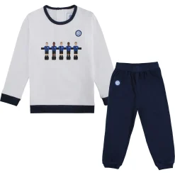 Inter Body E Tutine^IM SET MAGLIETTA A MANICHE LUNGHE E PANTALONI CALCIO BALILLA BLU NAVY