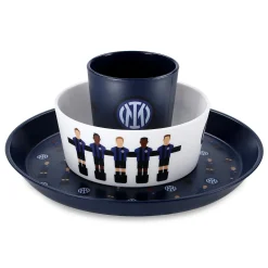 Inter Accessori^IM SET PRANZO CALCIO BALILLA BAMBINO BLU NAVY