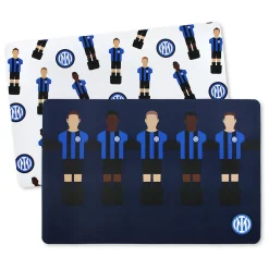 Inter Accessori^IM SET TOVAGLIETTE CALCIO BALILLA BLU NAVY