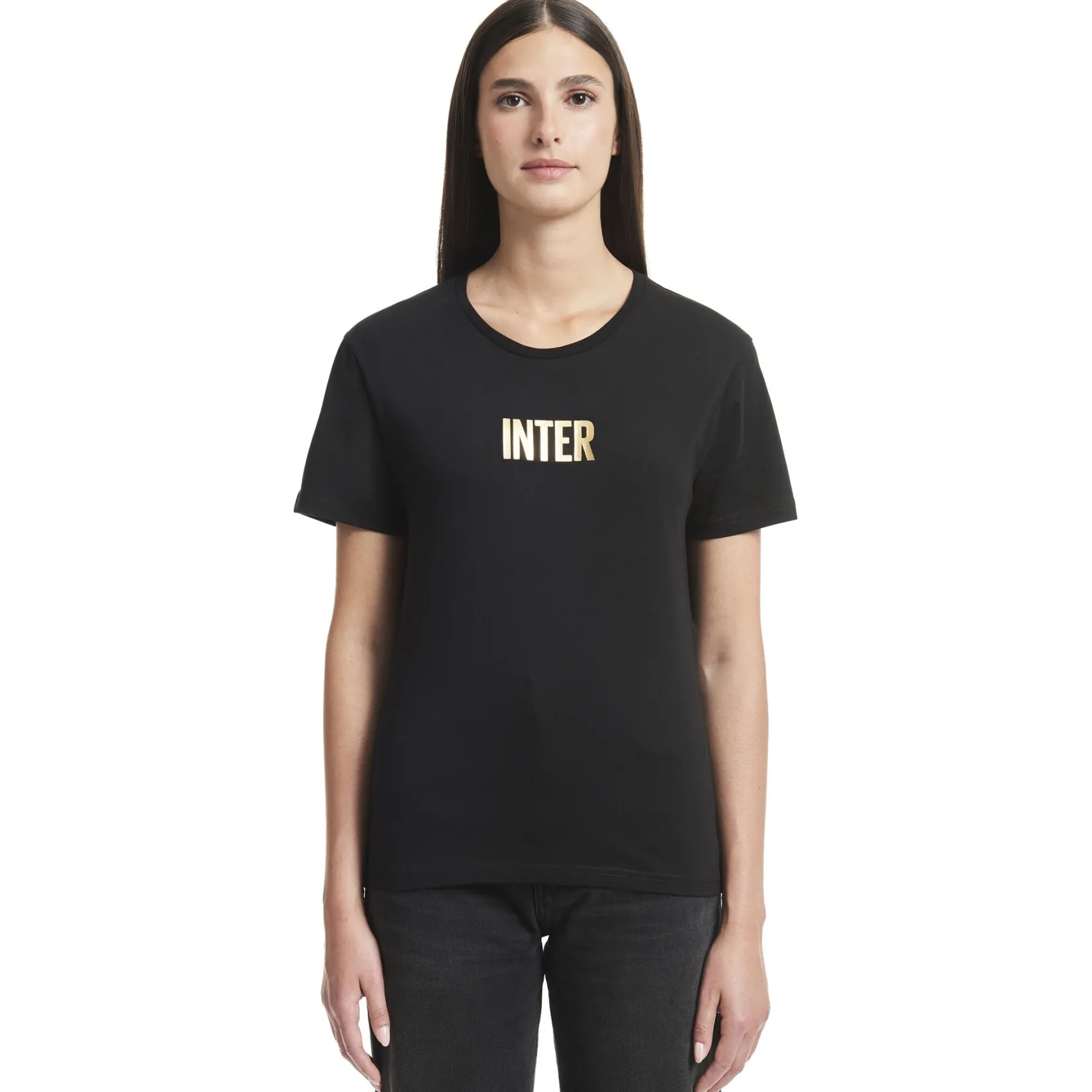 Inter T-Shirt E Polo^IM T-SHIRT BACK TO STADIUM 22:43 DONNA NERO