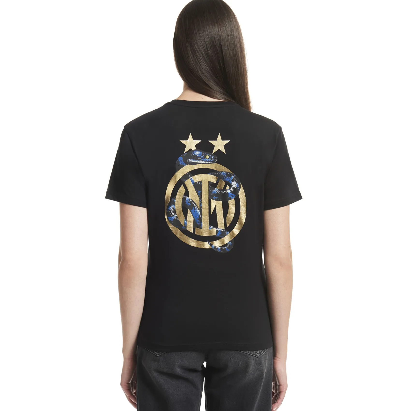 Inter T-Shirt E Polo^IM T-SHIRT BACK TO STADIUM 22:43 DONNA NERO