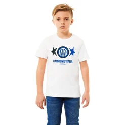 Inter T-Shirt E Polo^IM T-SHIRT CELEBRATIVA CAMPIONI D'ITALIA 2023/24 BAMBINO BIANCO