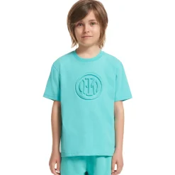Inter T-Shirt E Polo^IM T-SHIRT EMBOSSED CREST BAMBINO TURCHESE