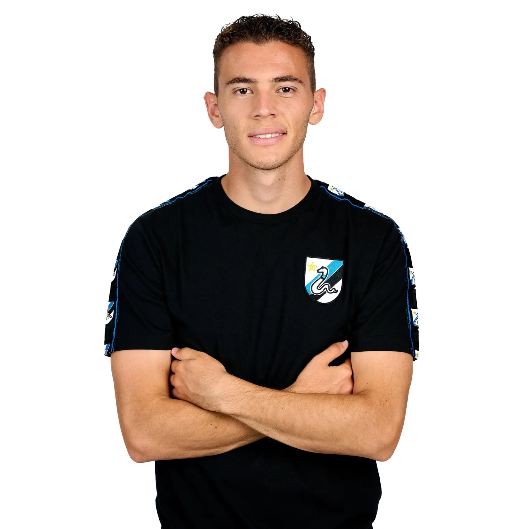 Inter T-Shirt E Polo^IM T-SHIRT RETRO TAPER UOMO NERO