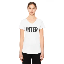Inter T-Shirt E Polo^IM T-SHIRT RUBBER LOGO DONNA BIANCO