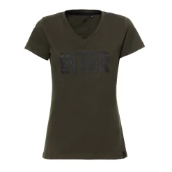 Inter T-Shirt E Polo^IM T-SHIRT RUBBER LOGO DONNA VERDE MILITARE