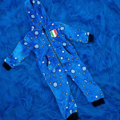 Inter Body E Tutine^IM TUTINA FELPATA NEONATO MULTI-STELLE BLU ROYAL